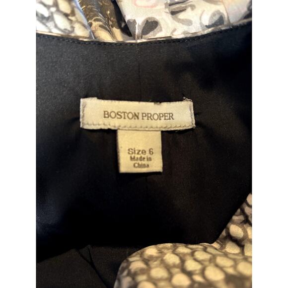 Boston Proper Sheath Dress Women's Size 6 Animal Print Satin Sleeveless Mini - Picture 11 of 15